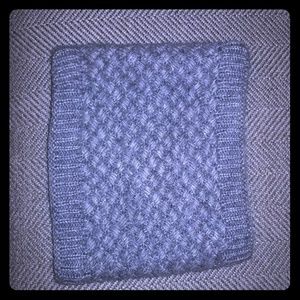 Gray knit/fleece inside circle scarf